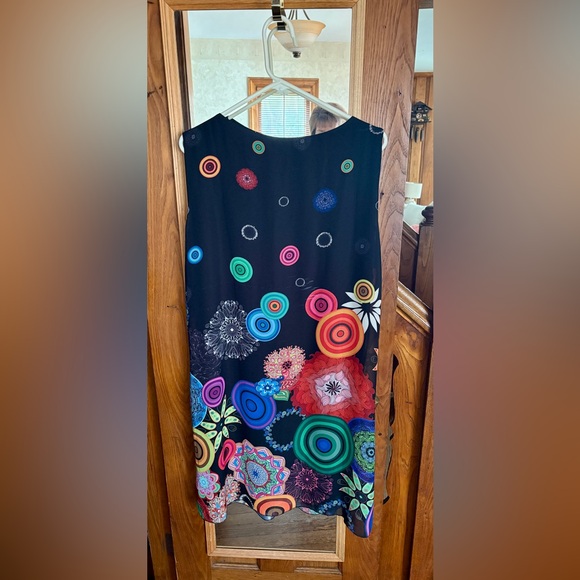 CHARLIE B Multicolor Circle Dress XL Spring Summer Boho Flattering Flowy Whimsy - Picture 3 of 4